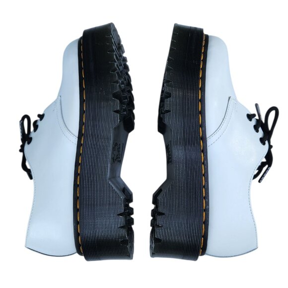 Dr. Martens 1461 Quad Smooth Leather Platform White Shoes Men's 7 / Women's 8 - Picture 5 of 9